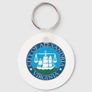 Alexandria (Virginia) City flag Keychain
