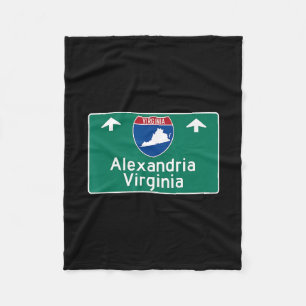 Alexandria Virginia Interstate Highway Vacation So Fleece Blanket