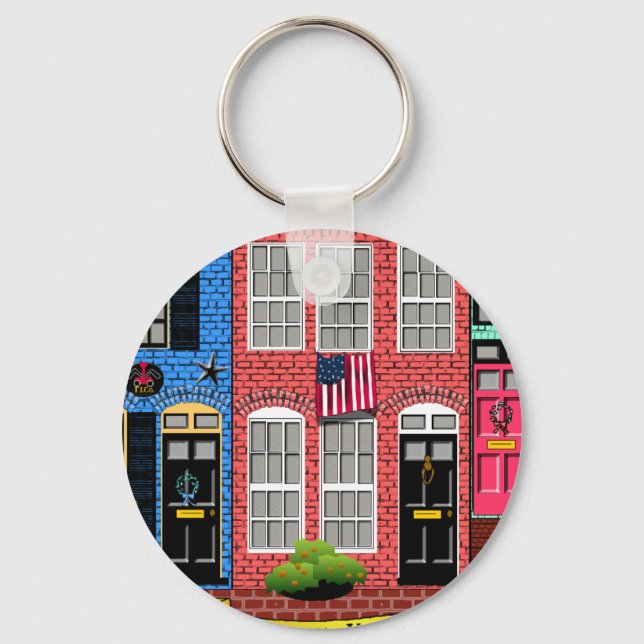 Alexandria, Virginia Townhouses Key Ring (Front)