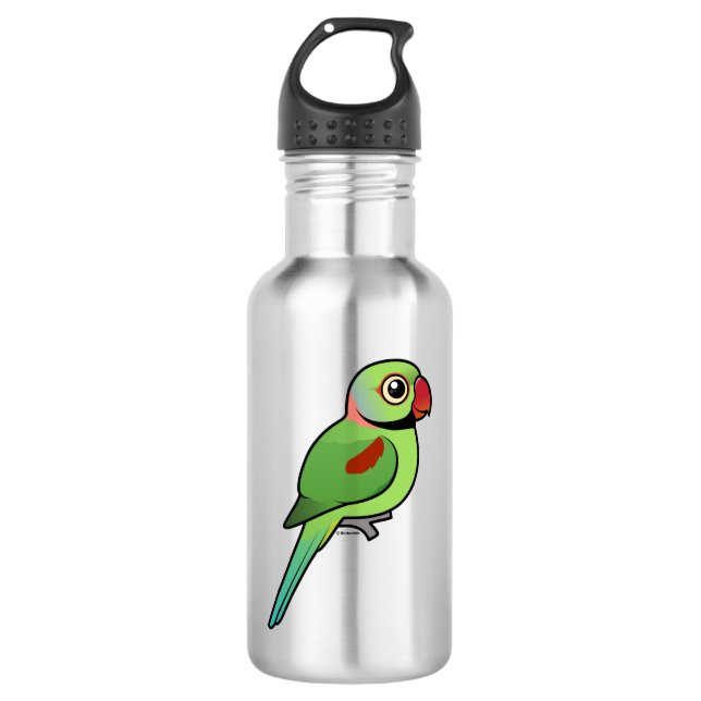 Alexandrine Parakeet 532 Ml Water Bottle (Front)