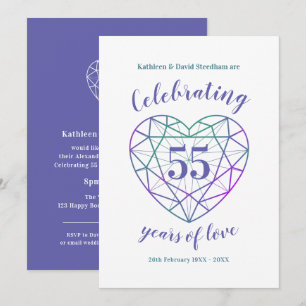 Alexandrite Anniversary 55 years of love invites