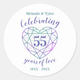 Alexandrite anniversary 55 years of love stickers