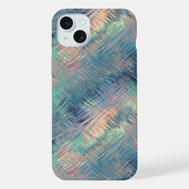 Alexandrite Blue Glassy Texture iPhone Case (Back)