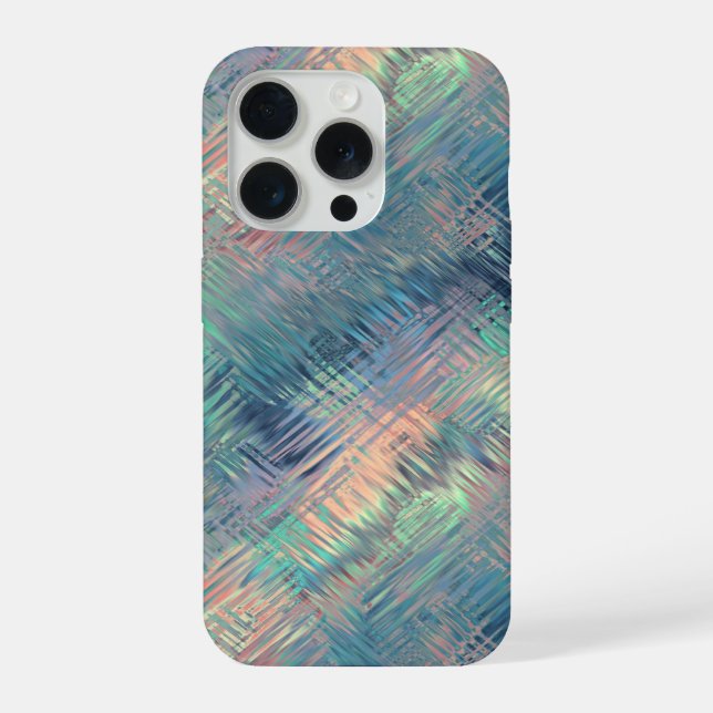 Alexandrite Blue Glassy Texture iPhone Case (Back)