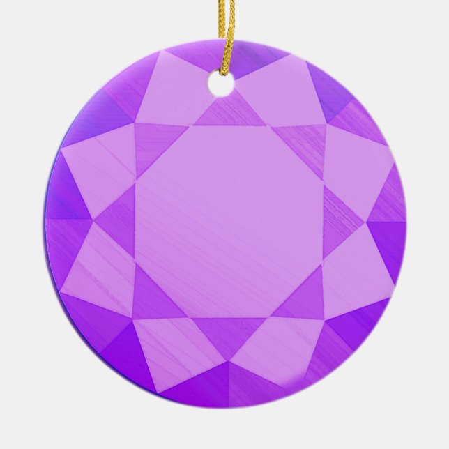 Alexandrite Gemstone / Jewel Graphic Image  Ceramic Tree Decoration (Front)