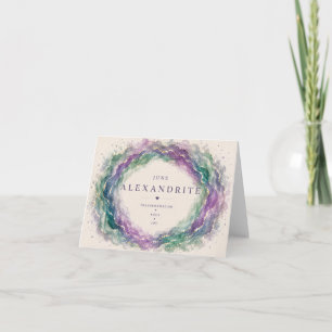 Alexandrite June Birthstone Thank You Card