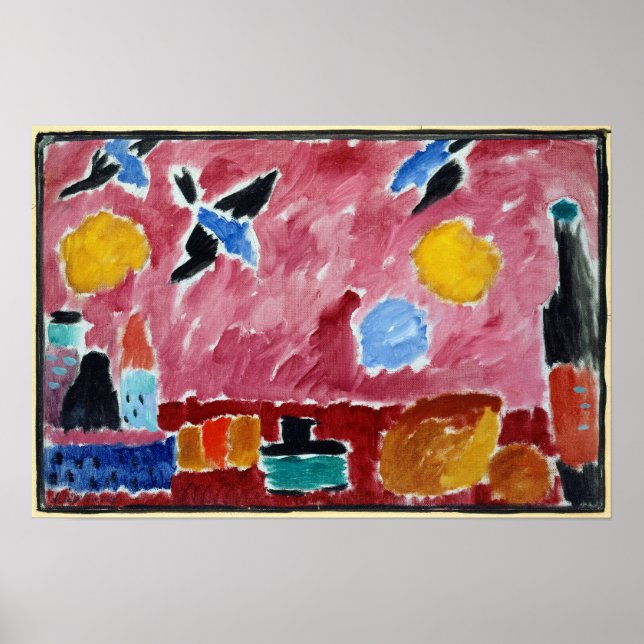 Alexej von Jawlensky Still Life with Bottle, Bread Poster (Front)