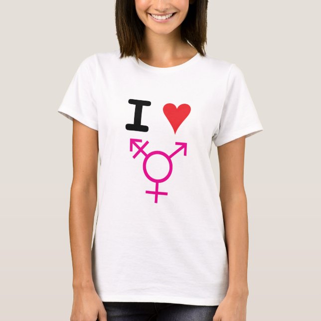 Alexia De Angelis-I Love Transgender T-Shirt (Front)