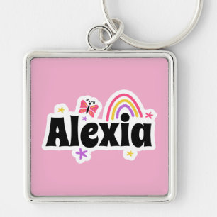 Alexia name cute design key ring