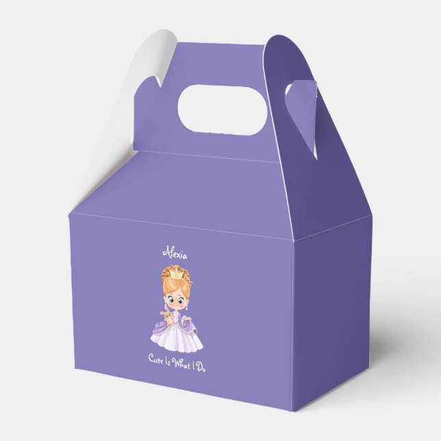 Alexia purple birthday placemat favour box (Front Side)