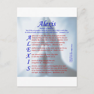 Alexis Acrostic Postcard