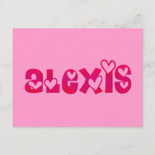 Alexis in Hearts Postcard