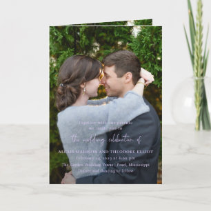 Alexis Lavender Elegant Modern Wedding Invitation