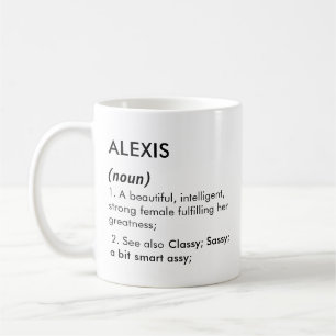 Alexis name, Editable name, Custom name Coffee Mug