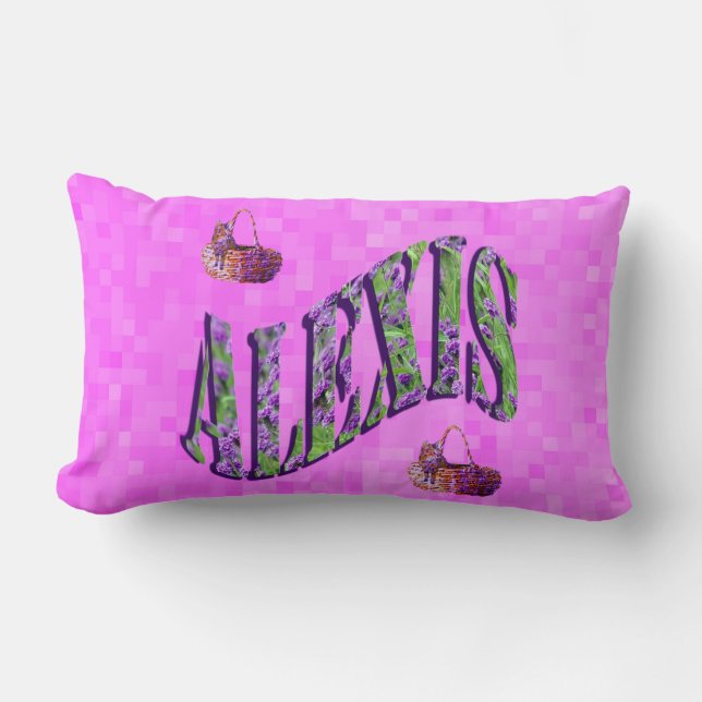 Alexis Name Logo, Lumbar Cushion (Front)
