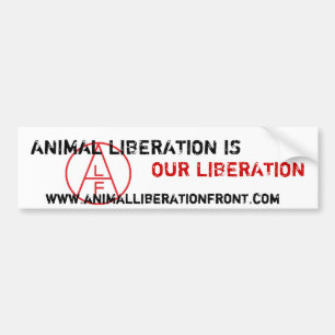 ALF Animal Liberation is Our Liberation Bumper Sticker