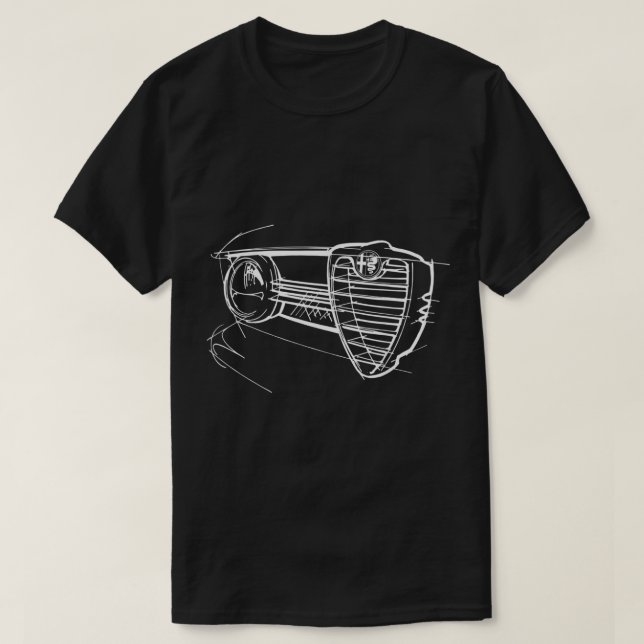 Alfa Car Drivers Stylish Car Grille  T-Shirt (Design Front)