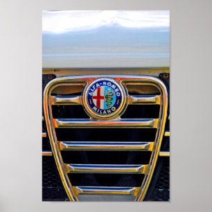 Alfa Romeo Milano Classic Sports Car Poster