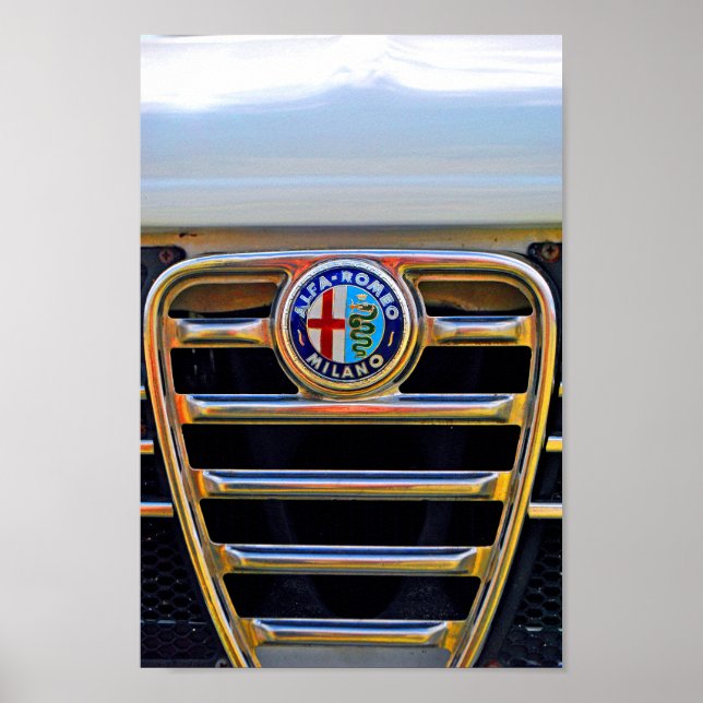 Alfa Romeo Milano Classic Sports Car Poster (Front)