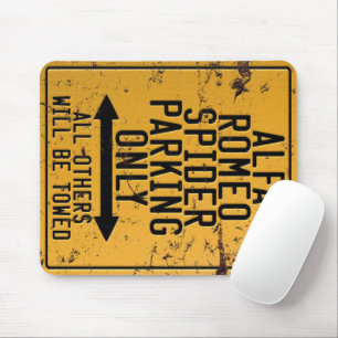Alfa Romeo Spider Parking Only Mouse Mat