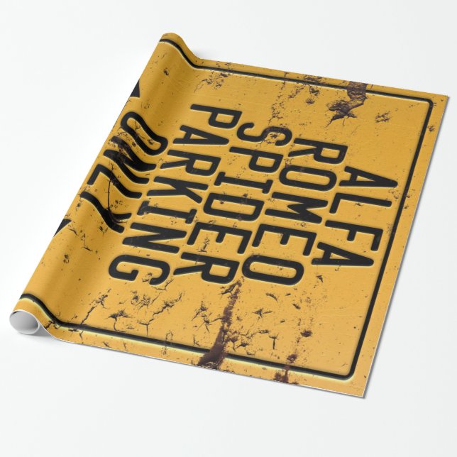 Alfa Romeo Spider Parking Only Wrapping Paper (Unrolled)