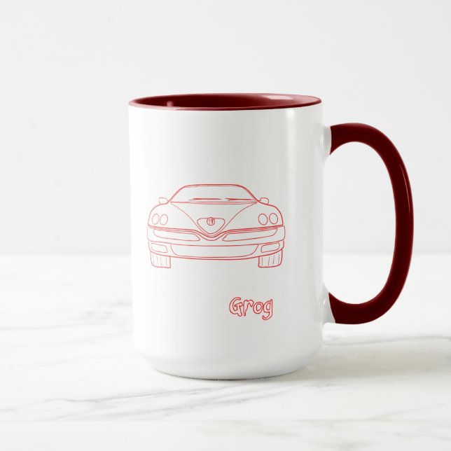 Alfa Spider Gtv Sporting heart Mug by Grog (Right)