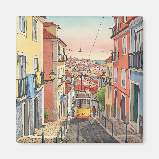 Alfama - Lisbon - Portugal Magnet (Front)