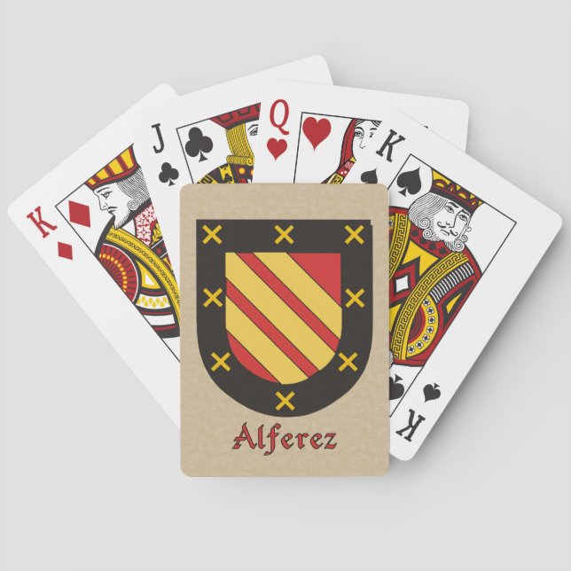Alferez Heraldic Shield Playing Cards (Back)