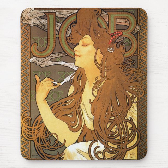 Alfons M. Mucha Mouse Mat (Front)