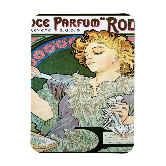 Alfons Mucha 1896 Lance Parfum Rodo Magnet (Vertical)