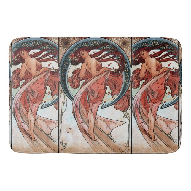 Alfons Mucha 1898 Dance Bath Mat (Front)