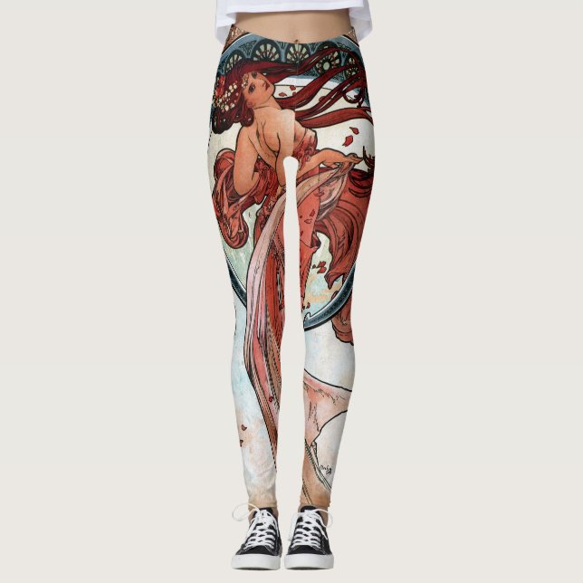 Alfons Mucha 1898 Dance Leggings (Front)