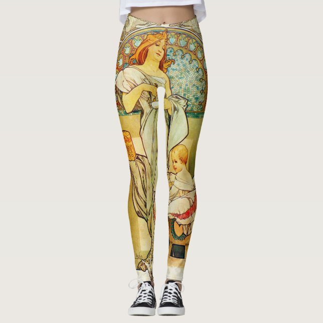 Alfons Mucha 1898 Food for Infants Leggings (Front)