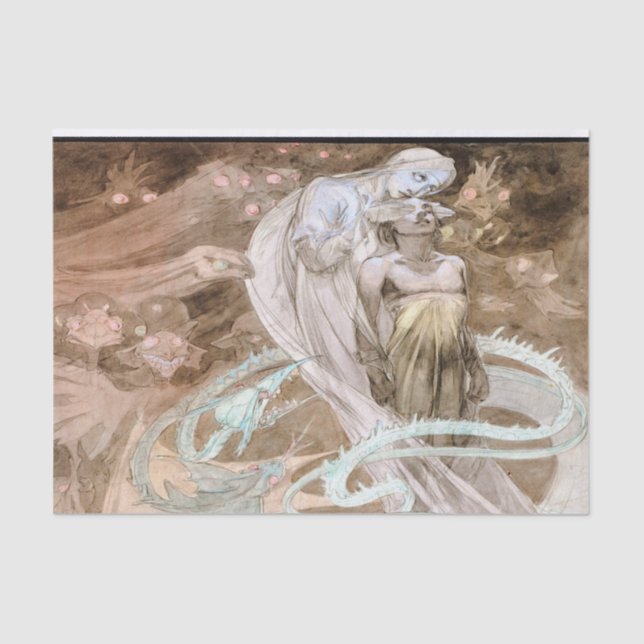 Alfons Mucha 1899 Le Pater Tissue Paper (Front)