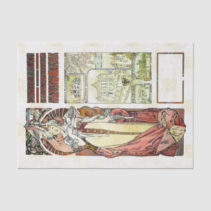 Alfons Mucha 1900 Austrian Pavilion Tissue Paper