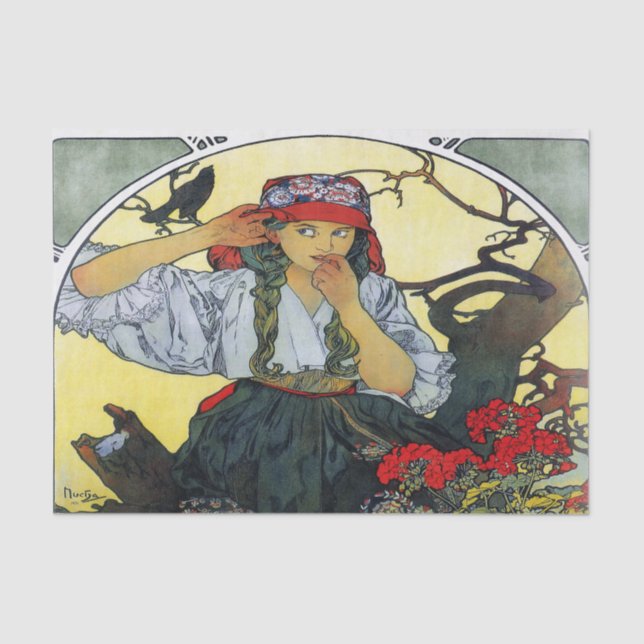 Alfons Mucha 1911 Moravian Teachers' Choir Tissue Paper (Front)