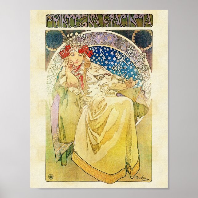 Alfons Mucha 1911 Princezna Hyacinta Poster (Front)