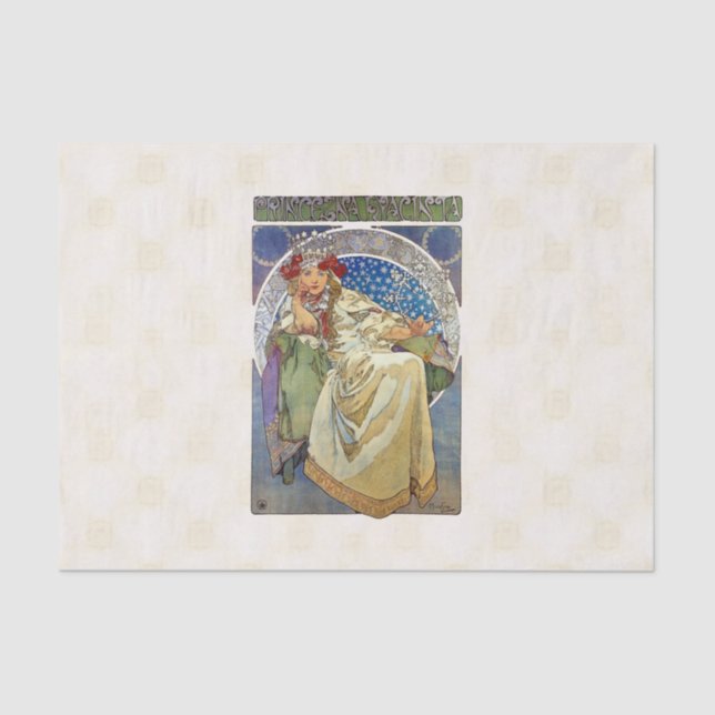Alfons Mucha 1911 Princezna Hyacinta Tissue Paper (Front)
