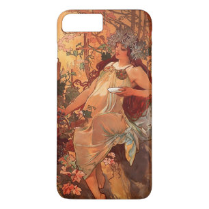 Alfons Mucha Art Nouveau Autumn Painting iPhone 8 Plus/7 Plus Case
