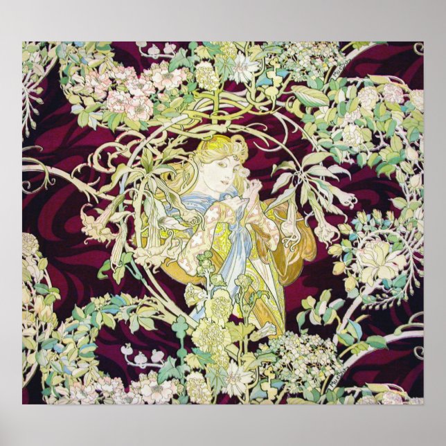 Alfons Mucha -  Art Nouveau Poster (Front)