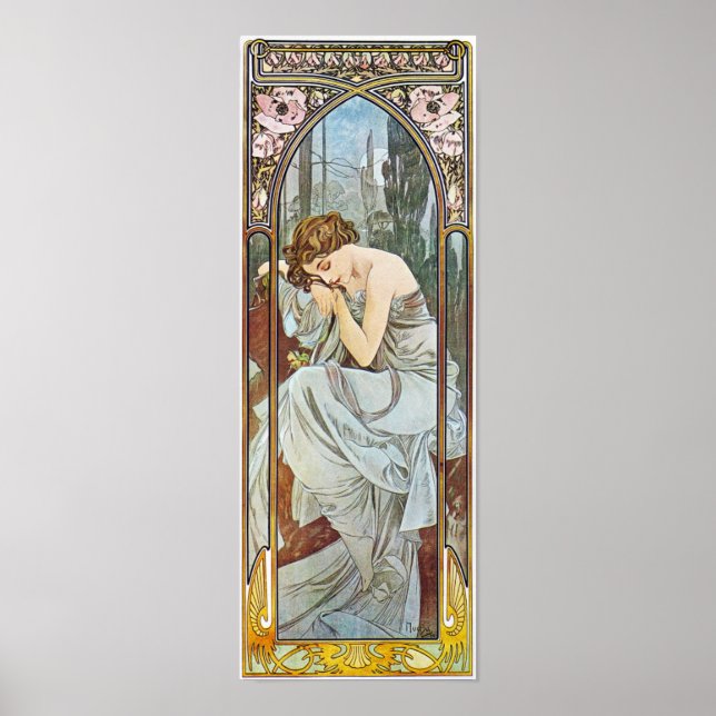Alfons Mucha -  Art Nouveau Poster (Front)