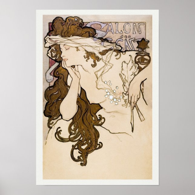 Alfons Mucha - Art Nouveau Poster (Front)
