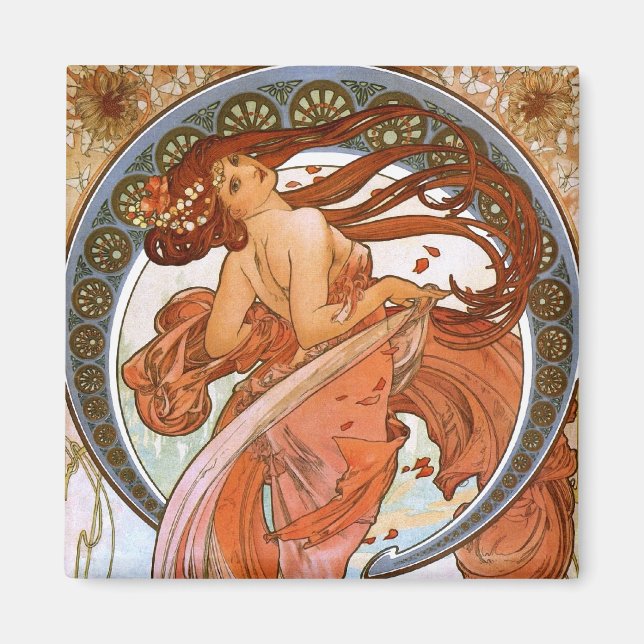 Alfons Mucha: Dance Magnet (Front)