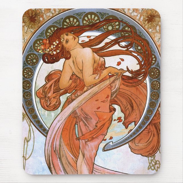 Alfons Mucha: Dance Mouse Mat (Front)