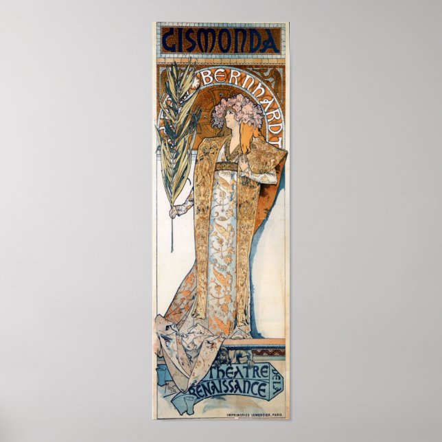 Alfons Mucha Gismonda Poster (Front)
