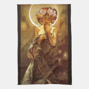Alfons Mucha: Luna Tea Towel