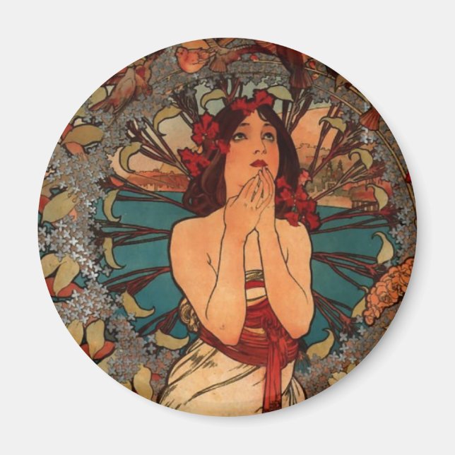 Alfons Mucha Monaco Monte Carlo Magnet (Front)