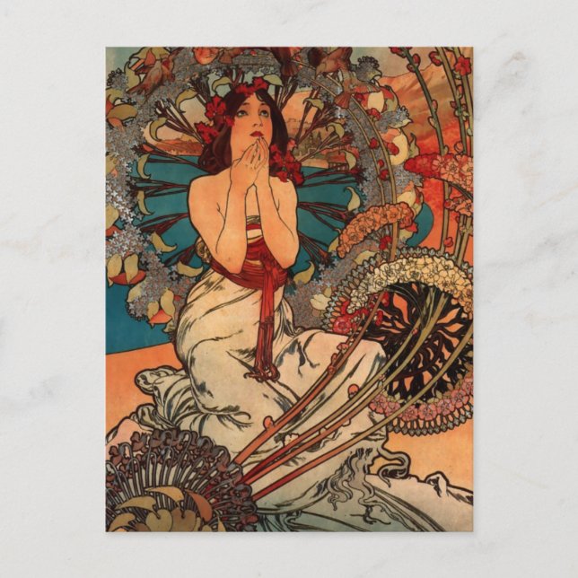 Alfons Mucha Monaco Monte Carlo Postcard (Front)
