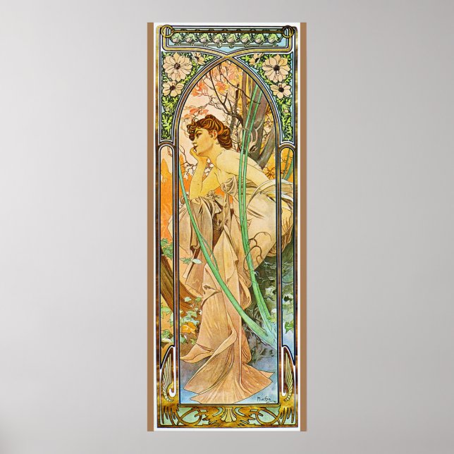 Alfons Mucha Morning Awakening Poster (Front)