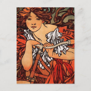 Alfons Mucha Perfecta Postcard